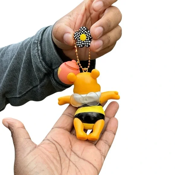 Yellow and Black Bear Keychain”Honey Day” NWOT - Picture 2 of 2